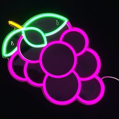 Custom logo Neon licht voor reclamebord Paarse druiven drop verzending trouwbord