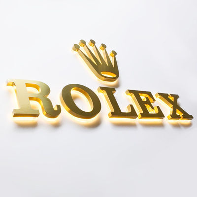 Wandmontage met metalen achtergrondverlichtingsbord voor aangepast 3D LED-aluminiumbrieflicht