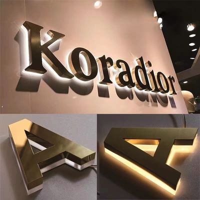 Lever LED 3D bord voor lichtgevende roestvrij staal aluminium PC acryl 3D letters
