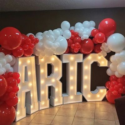 Roestvrij staal LED Marquee Liefdesbrieven voor bruiloft Decoratie lichten Perfecte toevoeging
