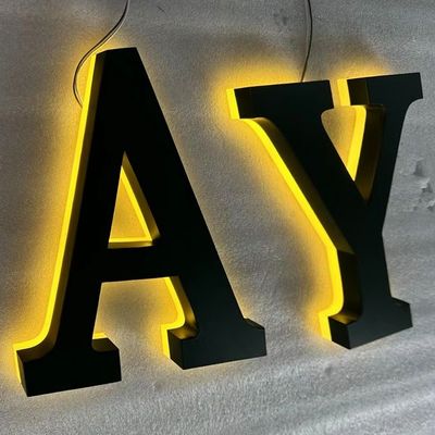 Office Home Decor Naam Logo Bedrijf LED Metalen Schild Acryl LED Verlicht Schild Custom