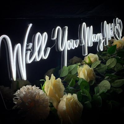 Plugged Powered Custom Neon Marquee Light Up Letters voor trouwfeest Wil je met me trouwen