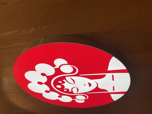 Gepersonaliseerde kleuren wand gemonteerd aluminium Slim Frame LED lichtdoos voor keten winkels verkoop