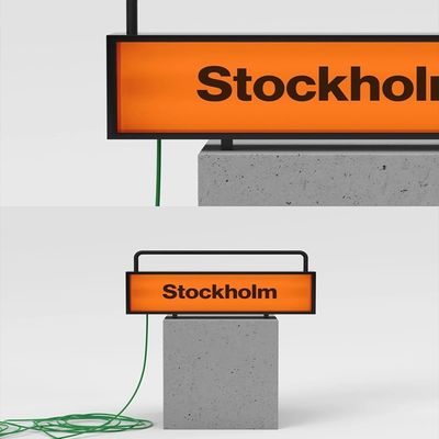 Persoonlijke grootte Buitenlichtdoos Schild met roestvrijstalen frame en LED-lichtbron