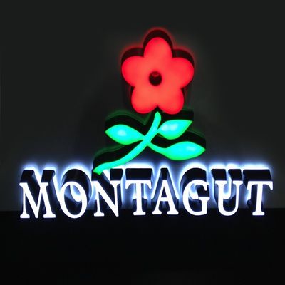 Buiten Custom 3D lichtend bord met verlichte acrylletters en LED-kunst bij 25C