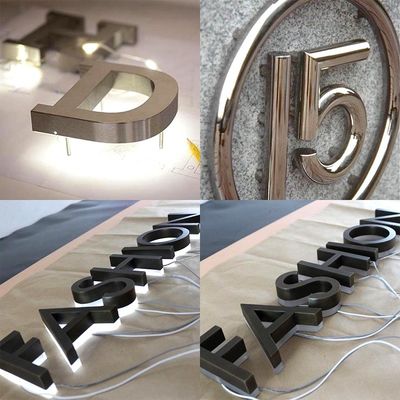PC Acryl 3D Letters LED Verlichting Achteraf Verlicht Advertentiebord voor buiten bij 28C