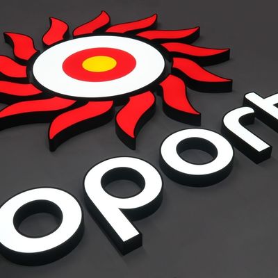 Gepersonaliseerde roestvrij staal binnenste muur brief logo teken voor reclame-display