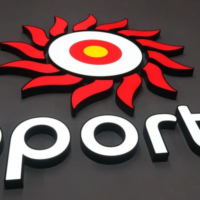 Gepersonaliseerde roestvrij staal binnenste muur brief logo teken voor reclame-display