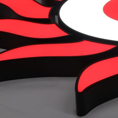 Gepersonaliseerde roestvrij staal binnenste muur brief logo teken voor reclame-display