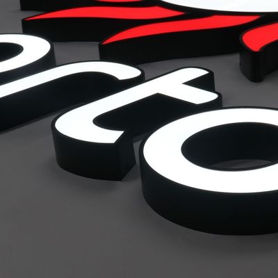 Gepersonaliseerde roestvrij staal binnenste muur brief logo teken voor reclame-display