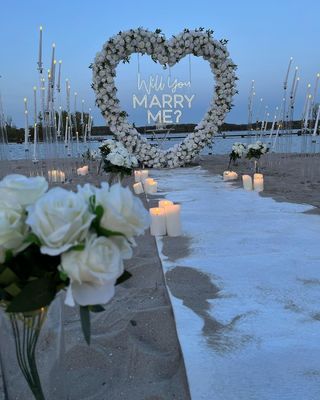 Buiten Marquee Verlicht Letters Neon Sign voor Custom Wedding Decoration Wil je met me trouwen