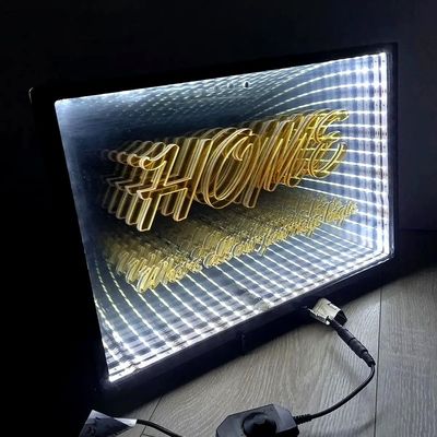 DC12V Magic Led Infinity Bath 3D Tunnel Mirror Decoratieve Dansvloer Infinity Mirror