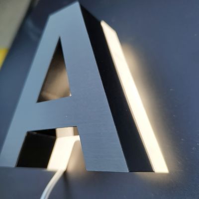 Sneeuw 3D Titanium Goud Letters Teken voor zaken Letters Metalicas Scholen Reclame