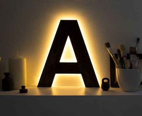 Sneeuw 3D Titanium Goud Letters Teken voor zaken Letters Metalicas Scholen Reclame