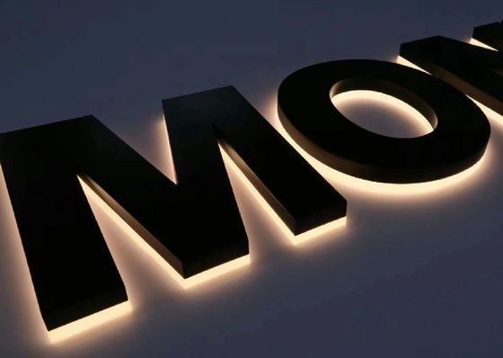 Gepersonaliseerde grootte achtergrond letters voor kantoor muur LED teken Logo Indoor Business teken