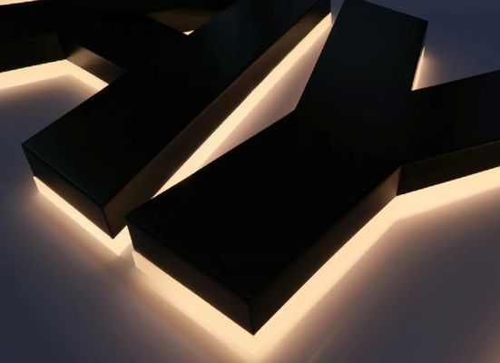 Gepersonaliseerde grootte achtergrond letters voor kantoor muur LED teken Logo Indoor Business teken