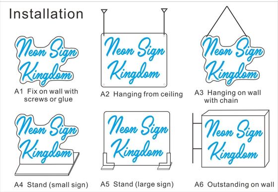 Neon licht huwelijksbord Business logo voor aangepaste hangbord optie