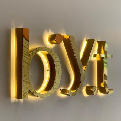 Office Wall Letters Logo in 3D LED voor Custom Metal Business Advertising Signage