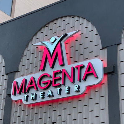 Outdoor Customized Business Logo Reclame Acrylbord 3D Metalen achtergrondverlichting