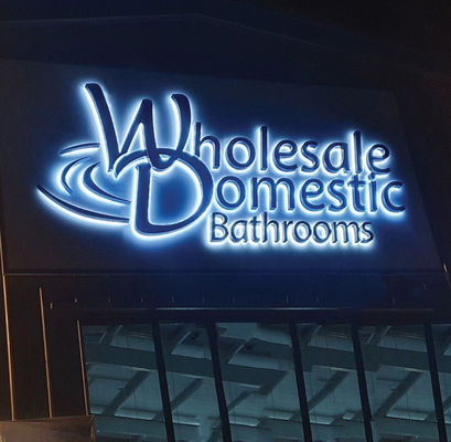 Outdoor Customized Business Logo Reclame Acrylbord 3D Metalen achtergrondverlichting