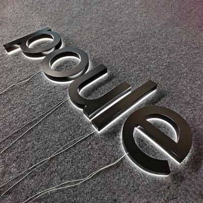 Sneeuw buitenborden Roestvrij staal 3D-bord met aangepaste metalen LED-lichtwandletters