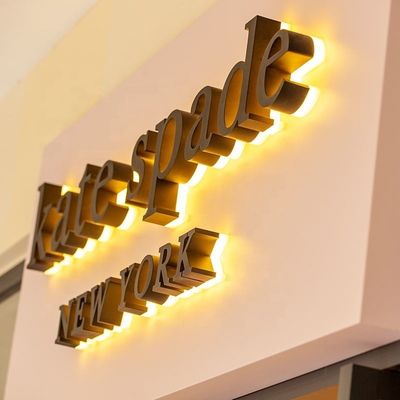 Sneeuw buitenborden Roestvrij staal 3D-bord met aangepaste metalen LED-lichtwandletters