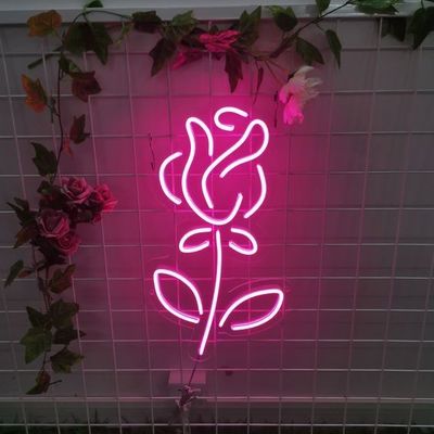 Custom Logo Neon Licht Huwelijksbord Roze Rose Drop Shipping Business Advertentiebord