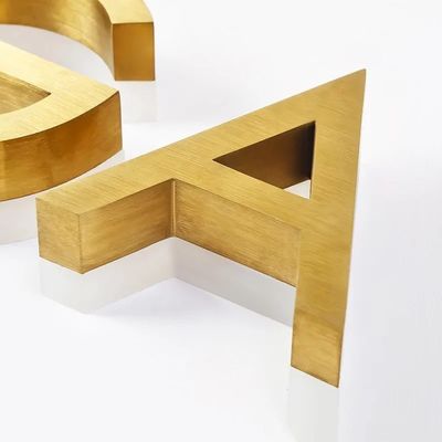 Gepersonaliseerd Led Letter Signage 3D Metalen Roestvrij Staal Winkel Front Sign Business Logo Channel Letter