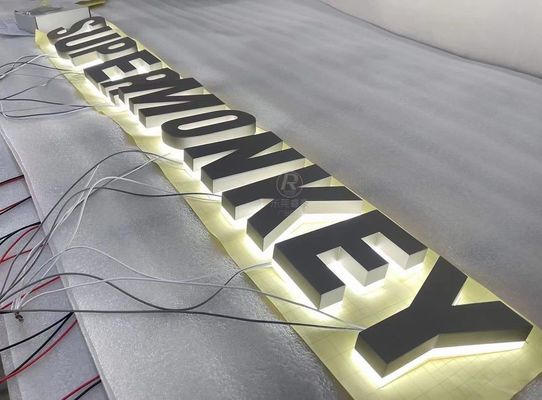 28 C Gepoetste metaal 3D logo teken voor aangepaste reclame van binnen- en buitenbedrijven