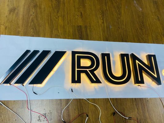 12V LED strips Custom Metal Business Advertentie Signage voor kantoor Muur Letters Logo