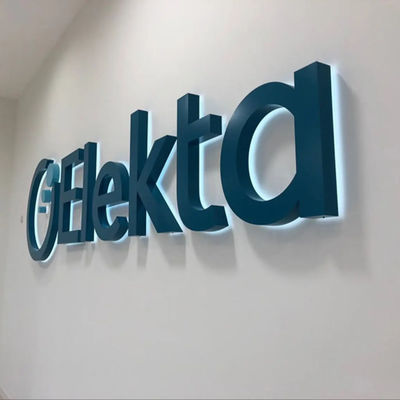 50000 uur werken Levensduur Custom Outdoor Channel Letter Sign met LED achtergrondverlichting