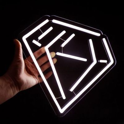Stroomvoorziening Neon licht trouwbord voor witte diamant verzending Hang/mount/stand