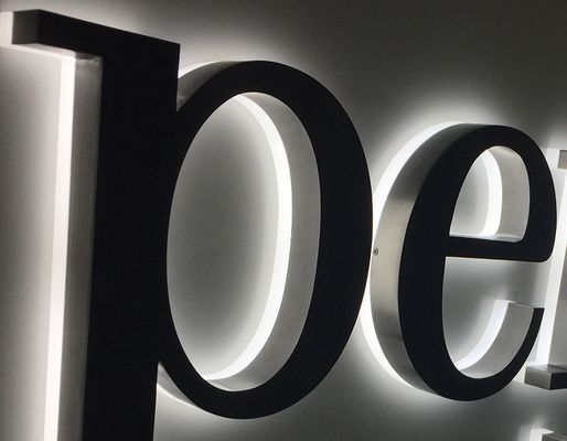 Roestvrijmetalen LED-borden voor restaurant, kantoor en buitenbedrijfsgebouw
