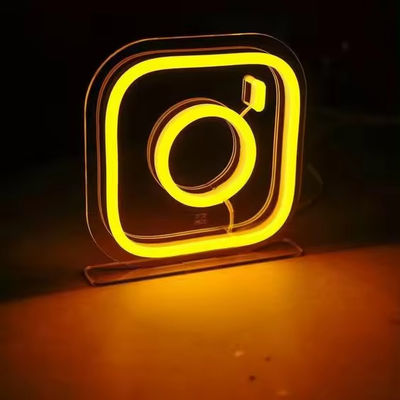Acryl gele camera verzending Custom Logo Neon licht trouwbord Sneeuw Business logo