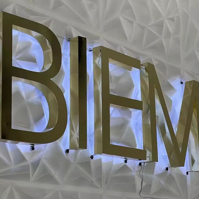 Sneeuw LED Acryl achtergrondverlichting LED 3D teken voor kantoor logo Custom roestvrij staal waterdicht