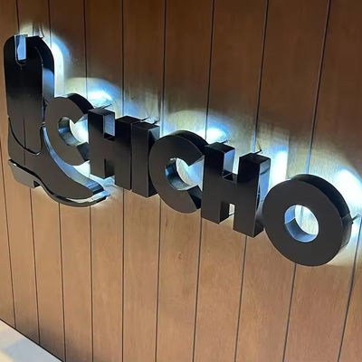 Sneeuw logo Muurbord Metalen 3D roestvrij staal LED achtergrondverlicht brievenbord voor hotels