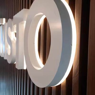 PVC Outdoor Roestvrijstalen Logo Bedrijfsmuur LED Metalen Sneeuw Achtergrond Letters