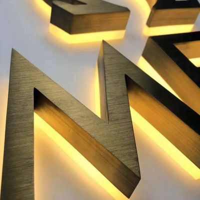 Buiten Acrylisch Schild Led Light Naambord van roestvrij staal Custom 3D Lighting Signs voor vakantie decoraties