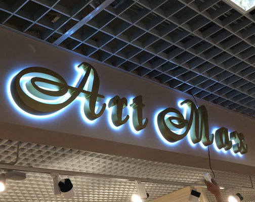 3D Custom Seiko achtergrondverlichting LED Word Roestvrij staal kanaal brief teken voor winkel