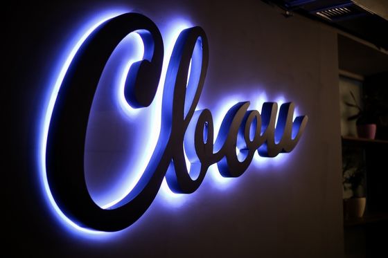 3D Custom Seiko achtergrondverlichting LED Word Roestvrij staal kanaal brief teken voor winkel