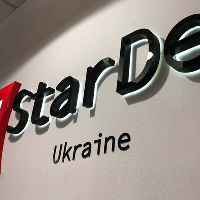 Custom Laser Cutting 3D Metal Wall Logo Letters voor LED achtergrondverlichting van roestvrij staal