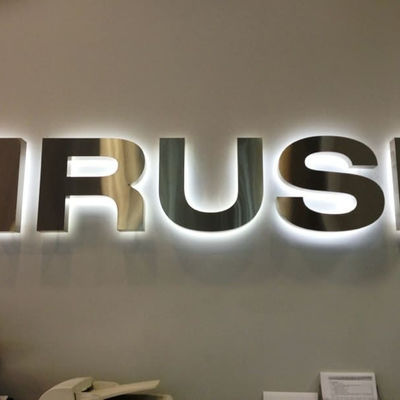 Custom Laser Cutting 3D Metal Wall Logo Letters voor LED achtergrondverlichting van roestvrij staal